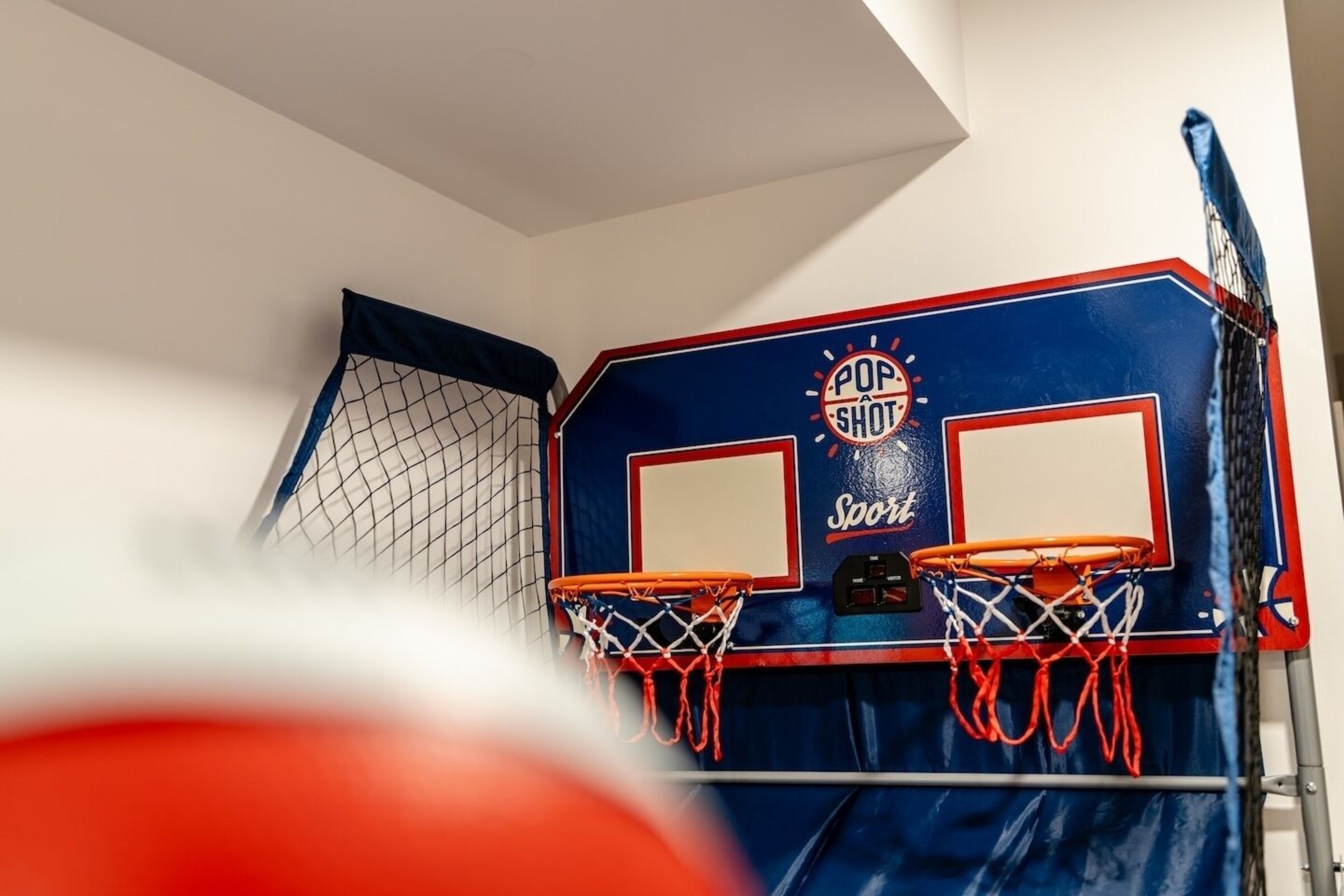 Indoor basketball hoop at Cedar Escape