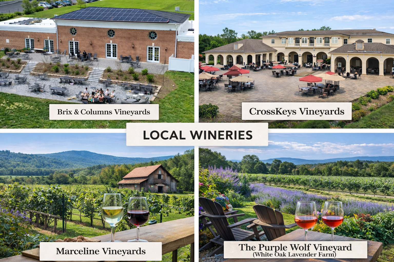Local wineries near Cedar Escape